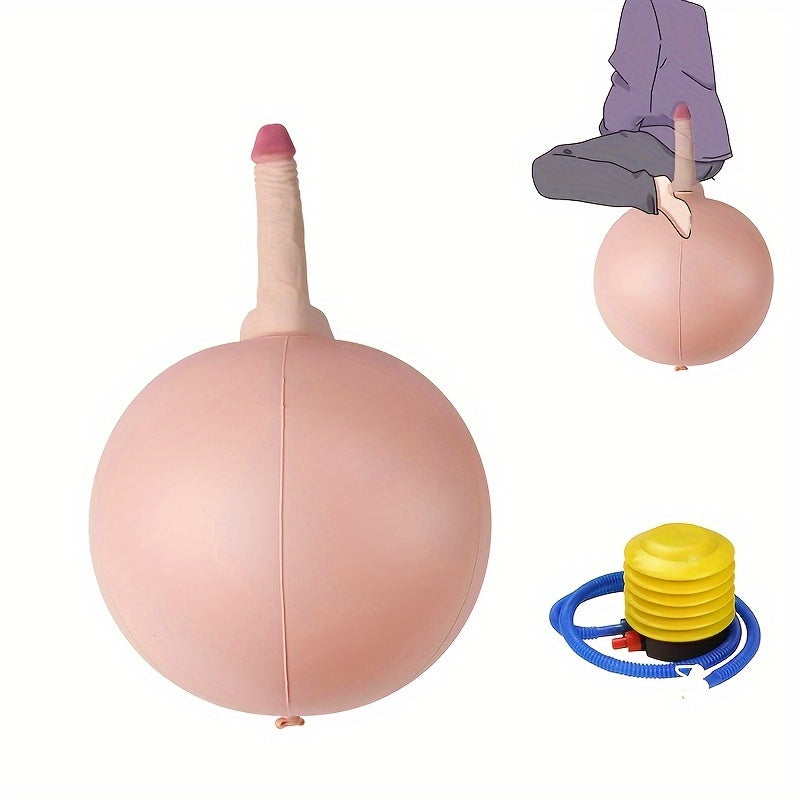 Inflatable Penis Ball with Foot Pump