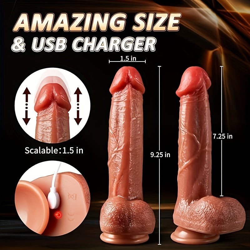 Powerful Thrust Liquid Silicone Electric Dildo