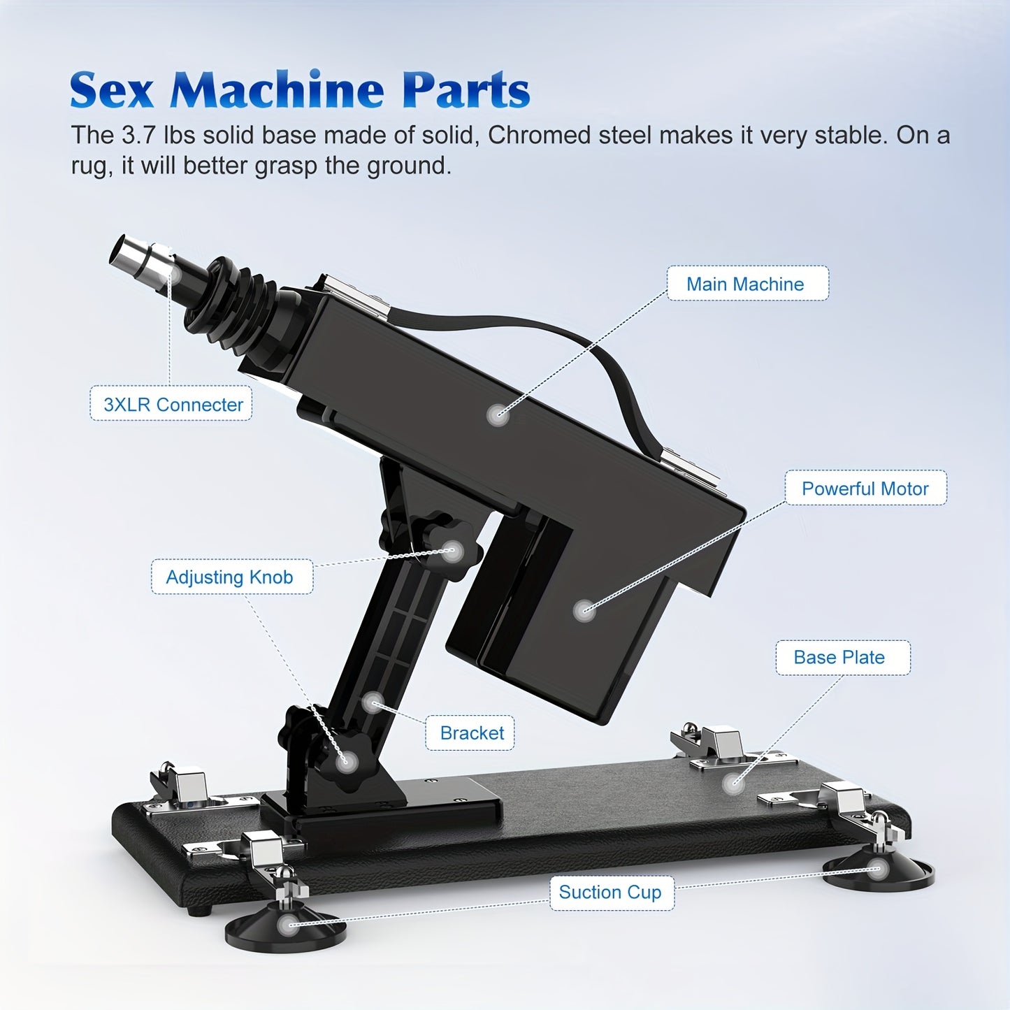 PinkEden's Sex Machine With 7 Attachments