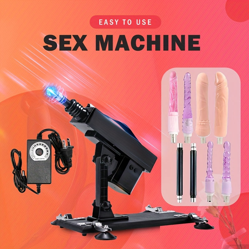 PinkEden's Sex Machine With 8 Attachments