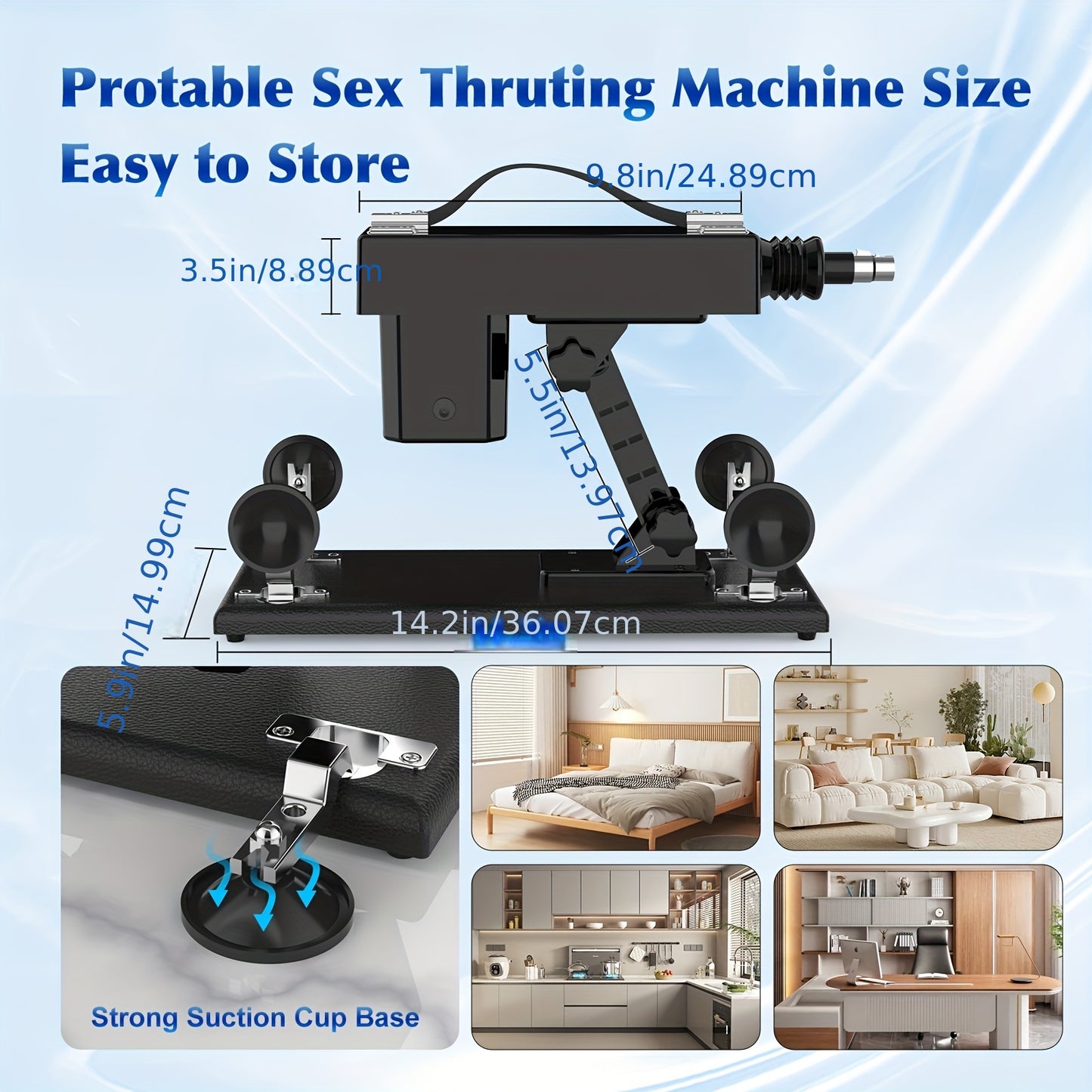 PinkEden's Sex Machine With 7 Attachments