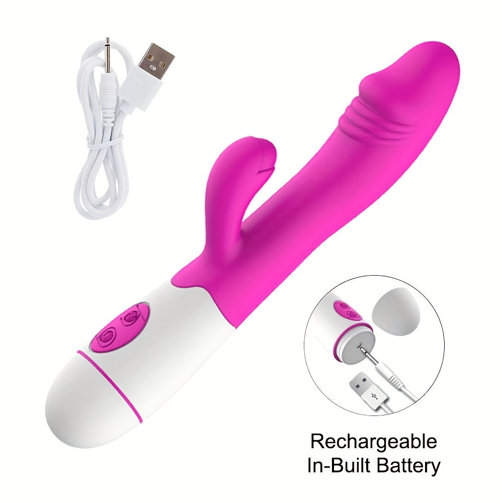 Pink & White Gams Rabbit Vibrator