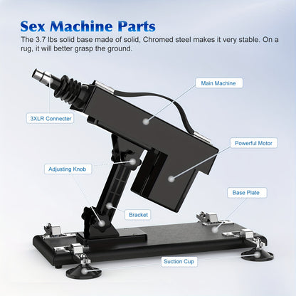 PinkEden's Sex Machine With 7 Attachments