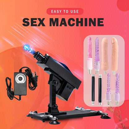 PinkEden's Sex Machine With 8 Attachments