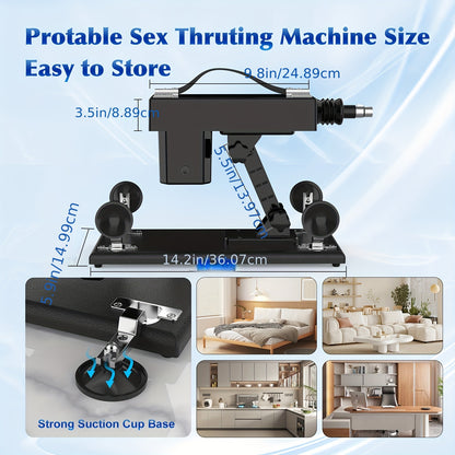 PinkEden's Sex Machine With 7 Attachments